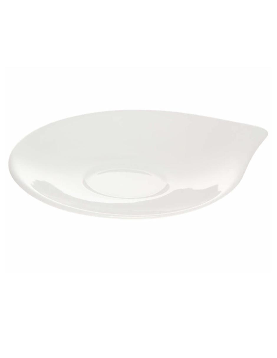 Plato para taza de café Flow blanco