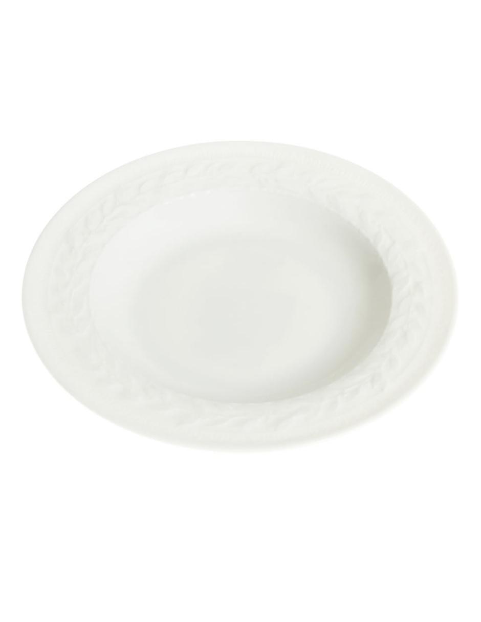Plato para sopa de porcelana
