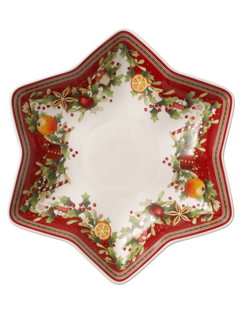 Platón navideño Villeroy & Boch Bakery Delight de porcelana 3