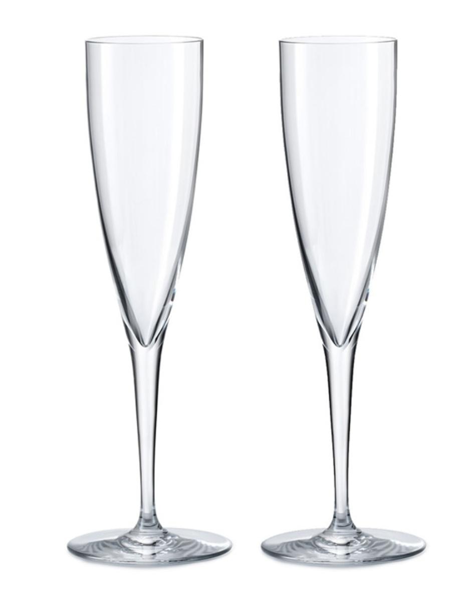 Copa para champán Baccarat de cristal 2 piezas Copa para champán Baccarat de cristal 2 piezas