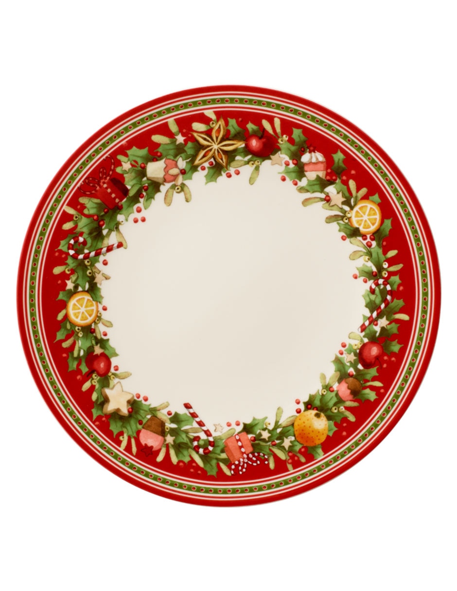 Plato trinche navideño och Winter Bakery Deli de porcelana Plato trinche navideño och Winter Bakery Deli de porcelana