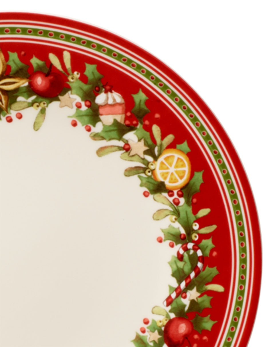 Plato trinche navideño och Winter Bakery Deli de porcelana 2