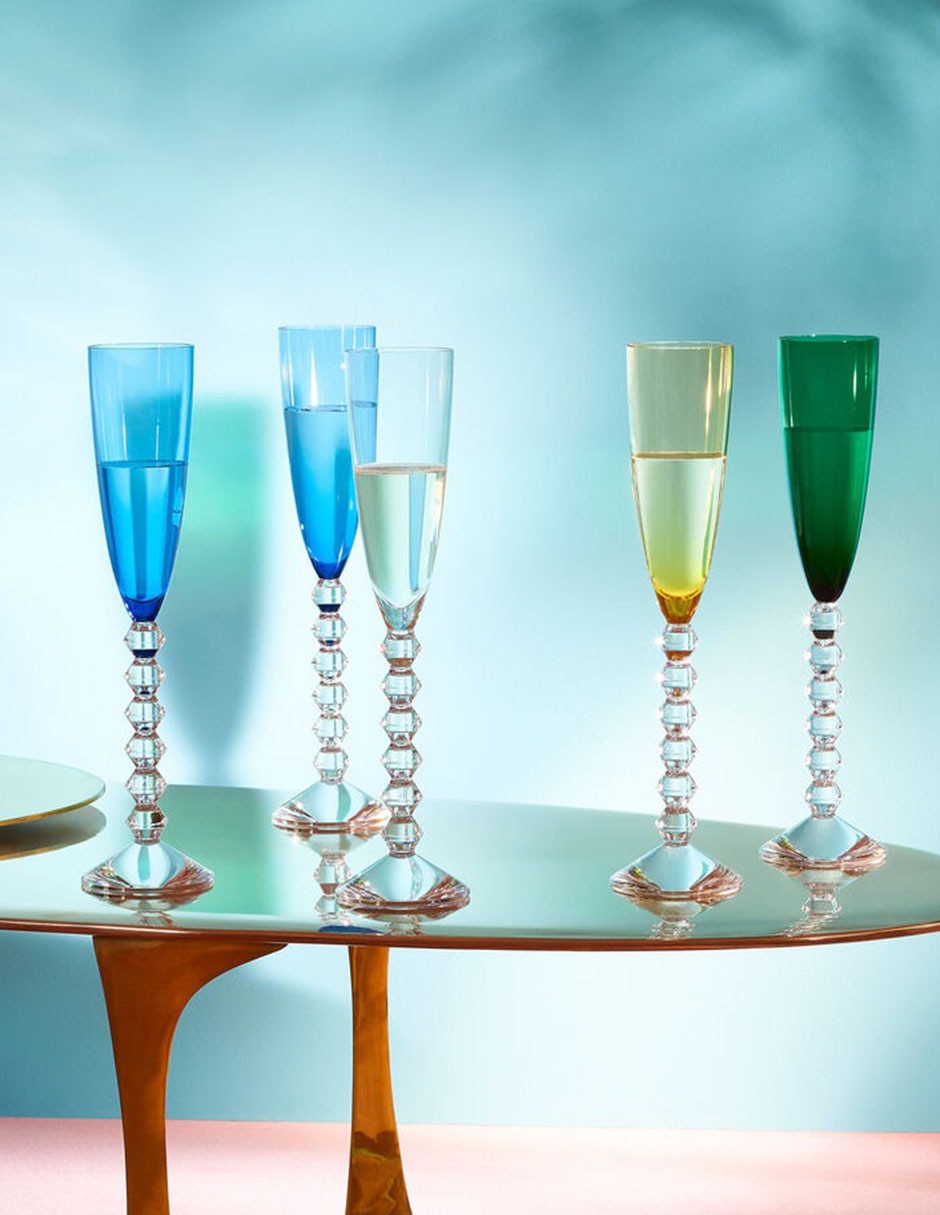 Copa para champán Baccarat de cristal 2 piezas