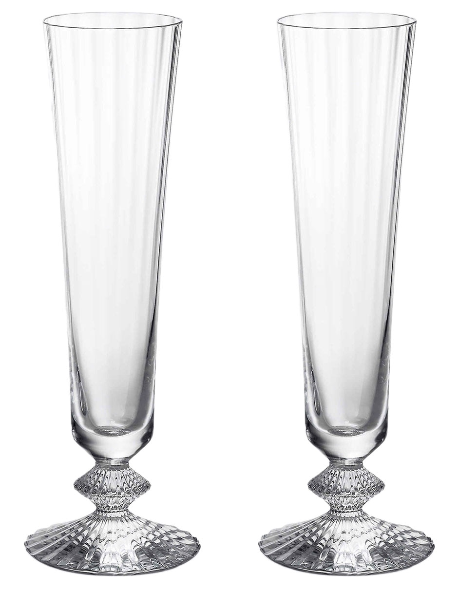 Copa para champán Baccarat de cristal 2 piezas