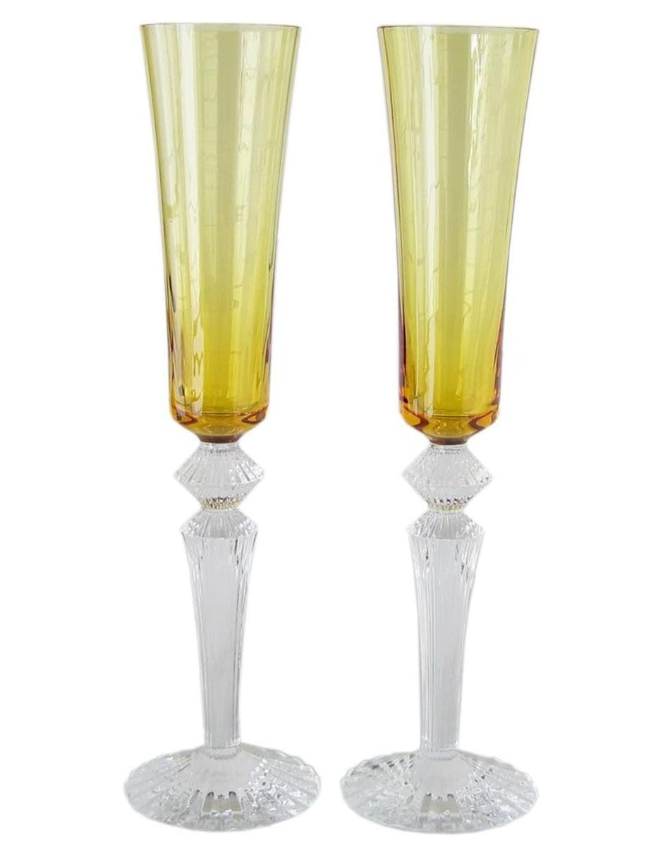 Copa para champán Baccarat de cristal 2 piezas