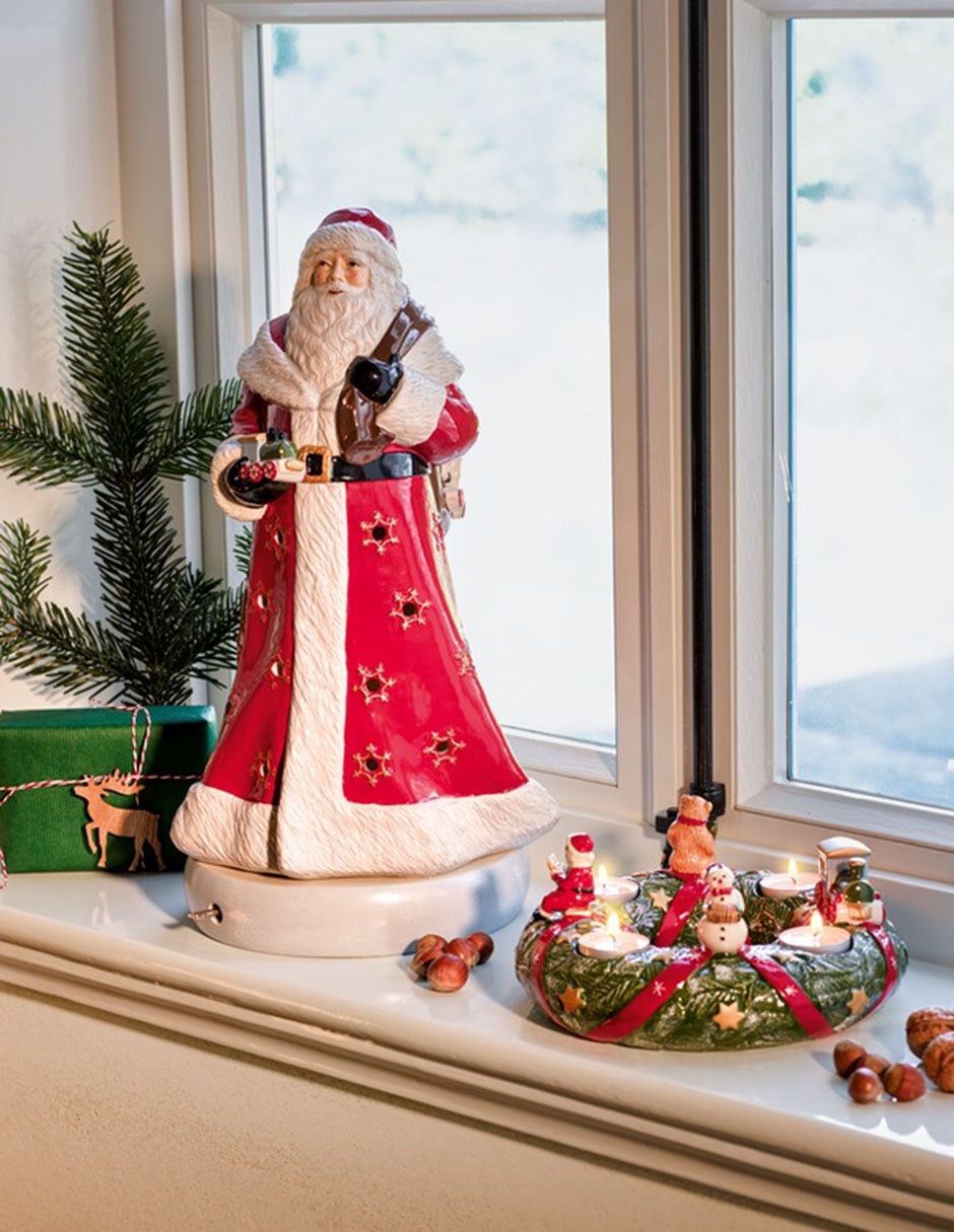 Figura decorativa de santa claus de porcelana 3
