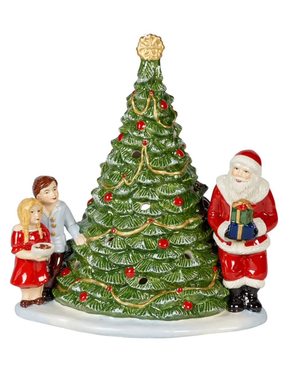 Figura decorativa de árbol navidad de porcelana