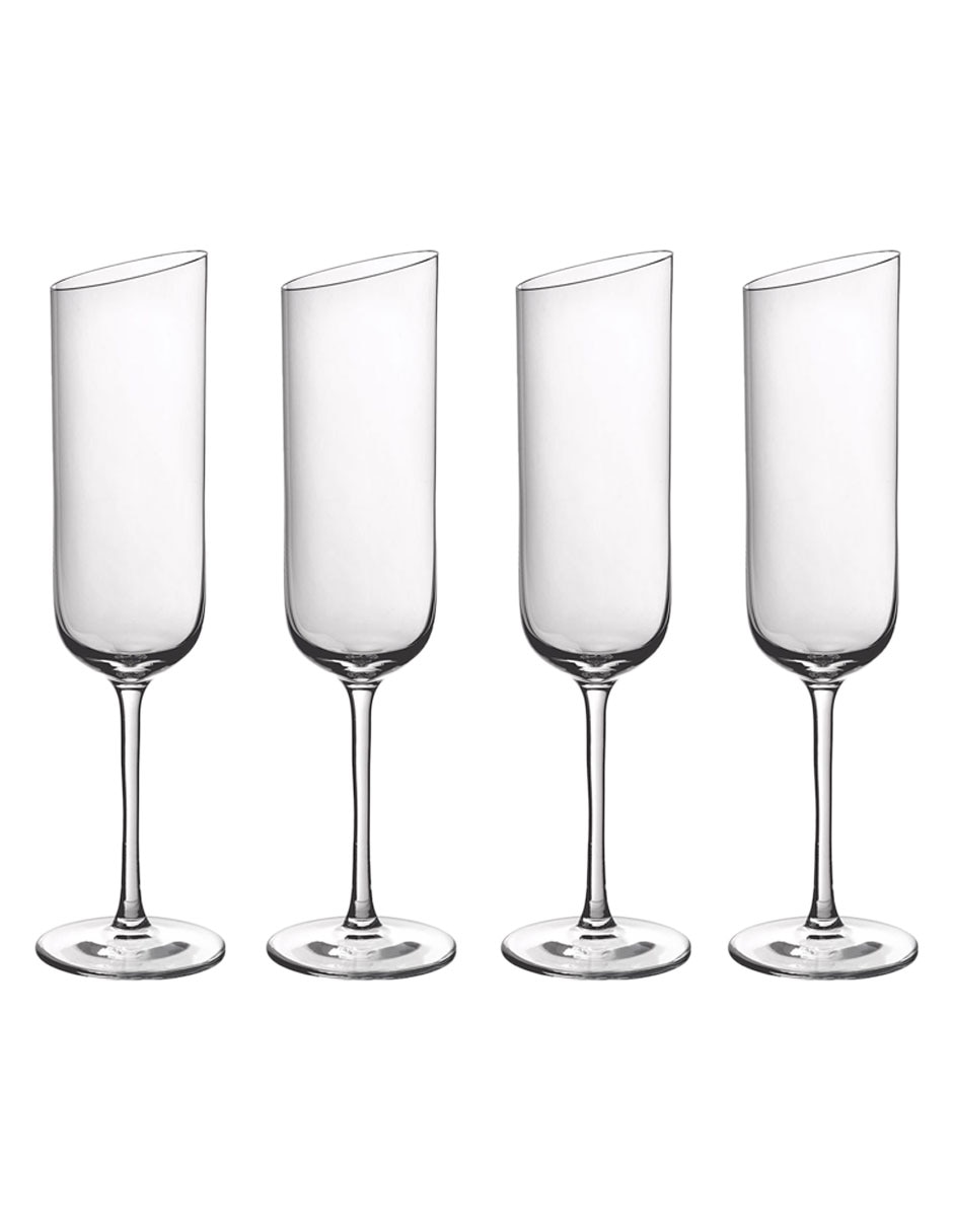 Set de copas flauta de cristal 4 piezas Set de copas flauta de cristal 4 piezas