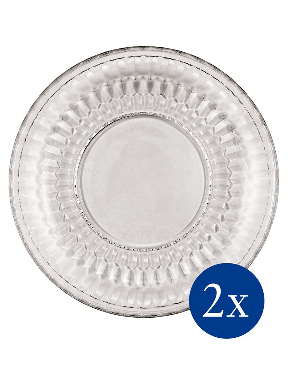 Plato postre de cristal 2 piezas 3