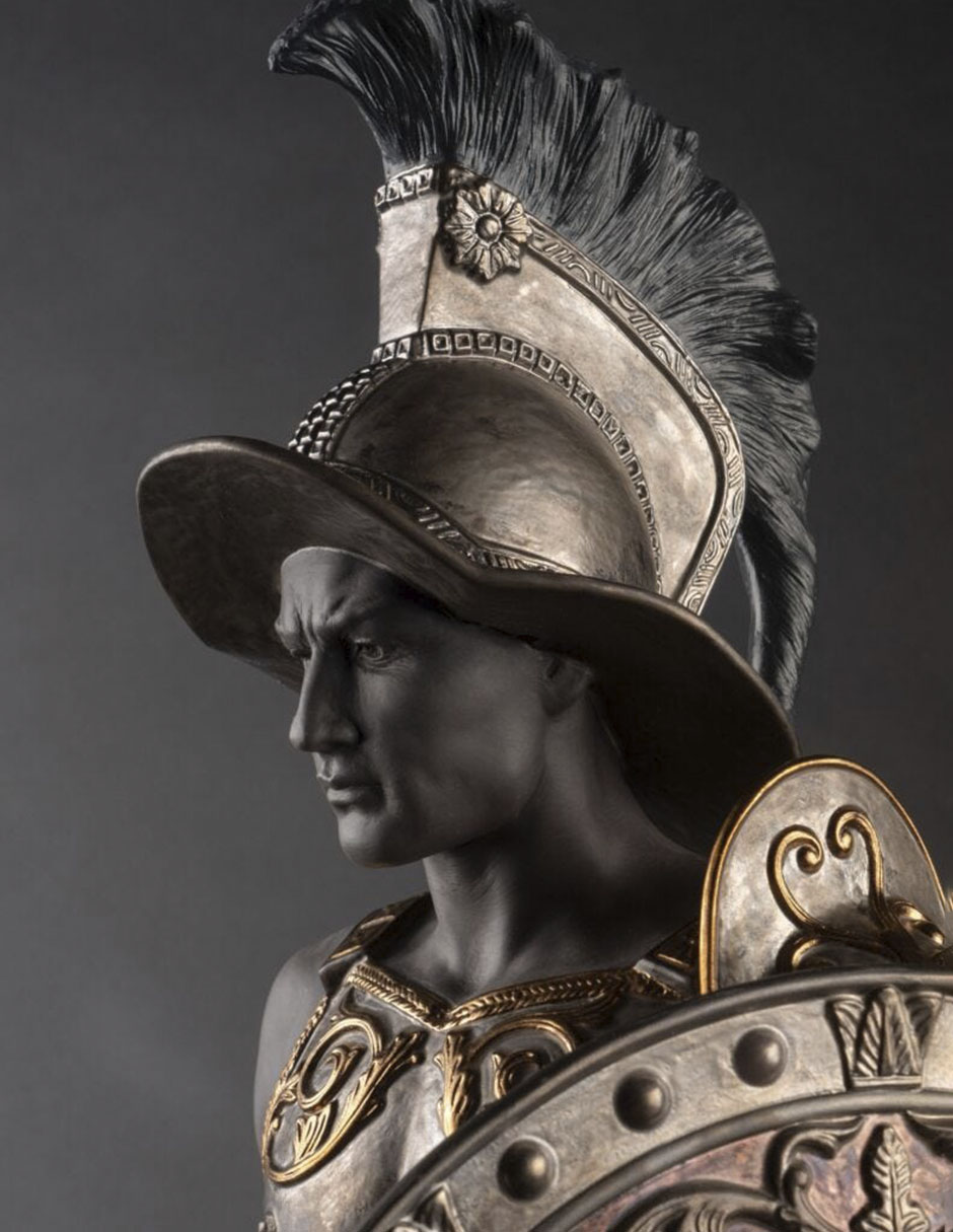 Escultura lladró gladiador de porcelana
