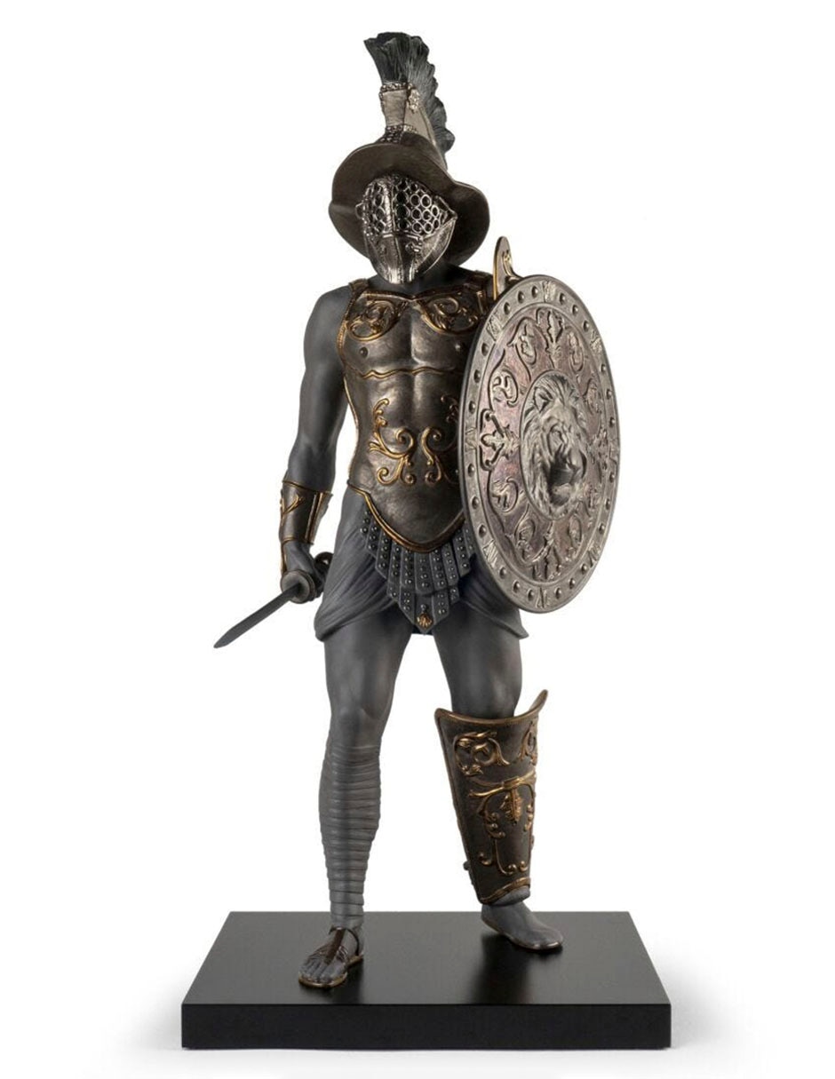 Escultura lladró gladiador de porcelana