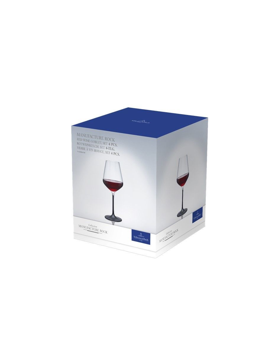 Set de copas para vino tinto Villeroy & B Manufacture Rock de cristal 4 piezas