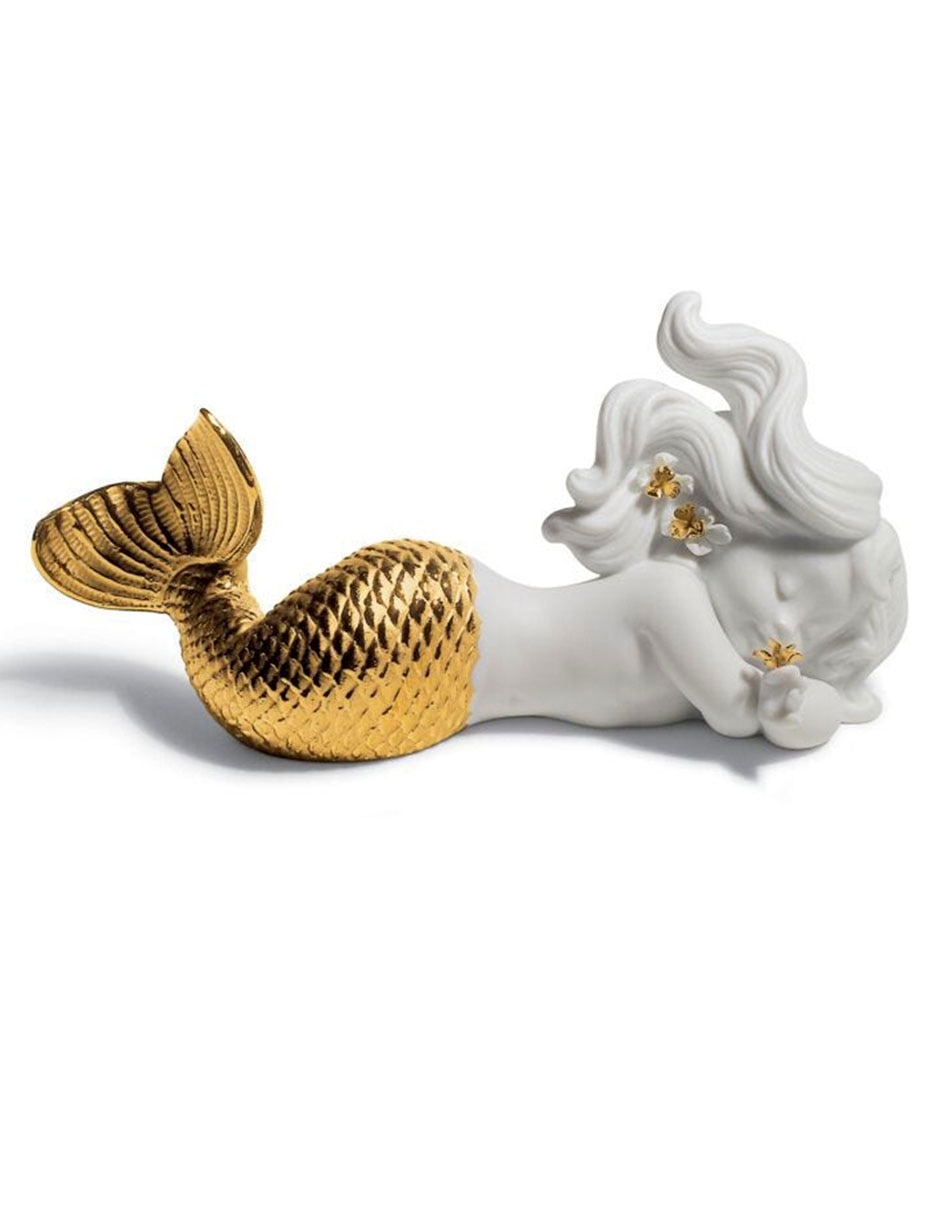 Escultura Lladró Day Dreaming at Sea Mermaid de porcelana