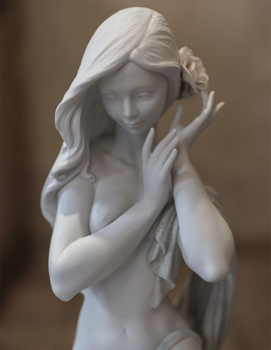Escultura Lladró Subtle Moonlight Woman de porcelana