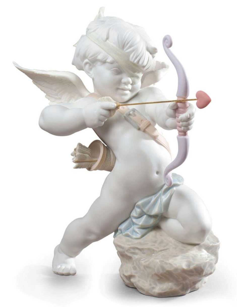 Escultura Lladró Directo al Corazón de porcelana