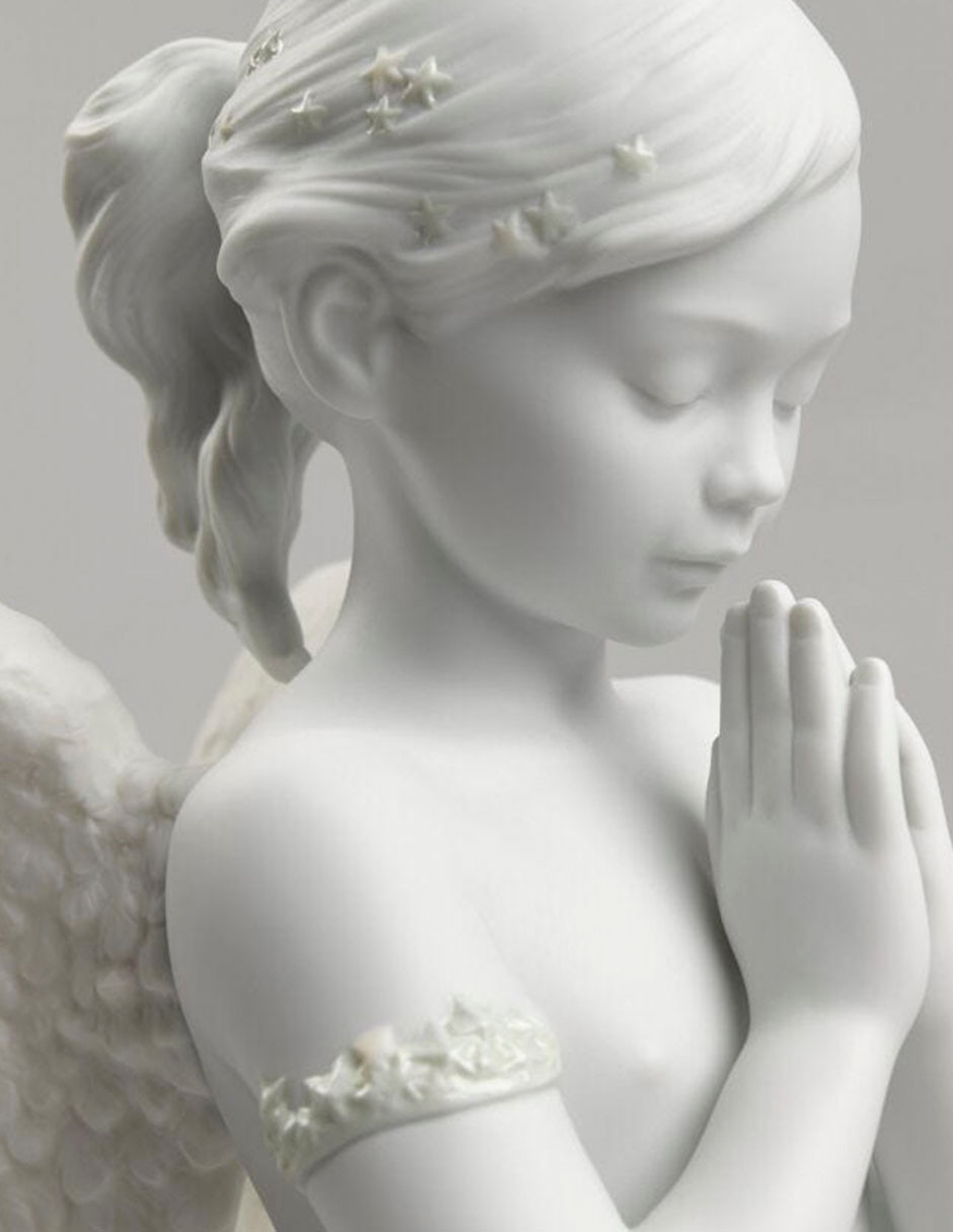 Escultura lladró oración celestial de porcelana