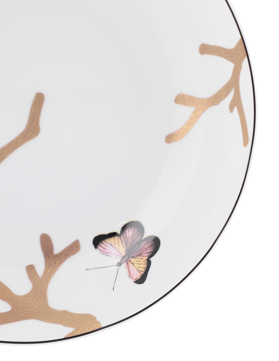 Plato sopa Aux Oiseaux de porcelana Plato sopa Aux Oiseaux de porcelana
