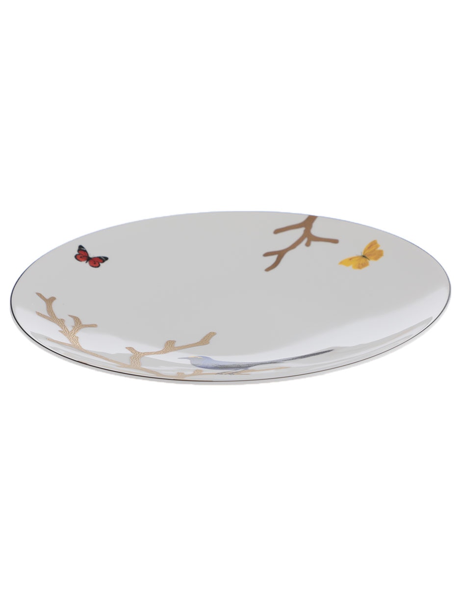 Plato trinche Aux Oiseaux de porcelana