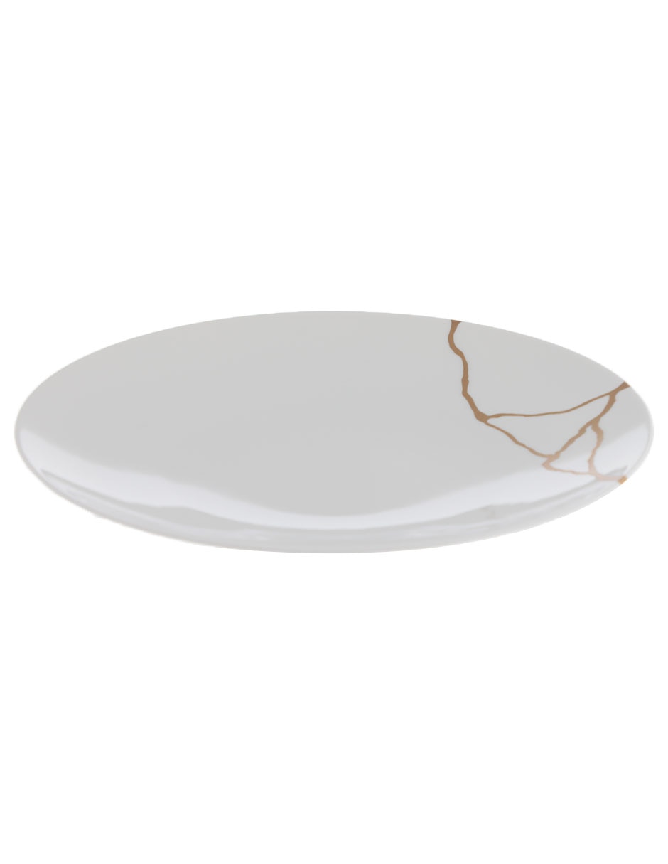 Plato trinche Kintsugi de porcelana Plato trinche Kintsugi de porcelana