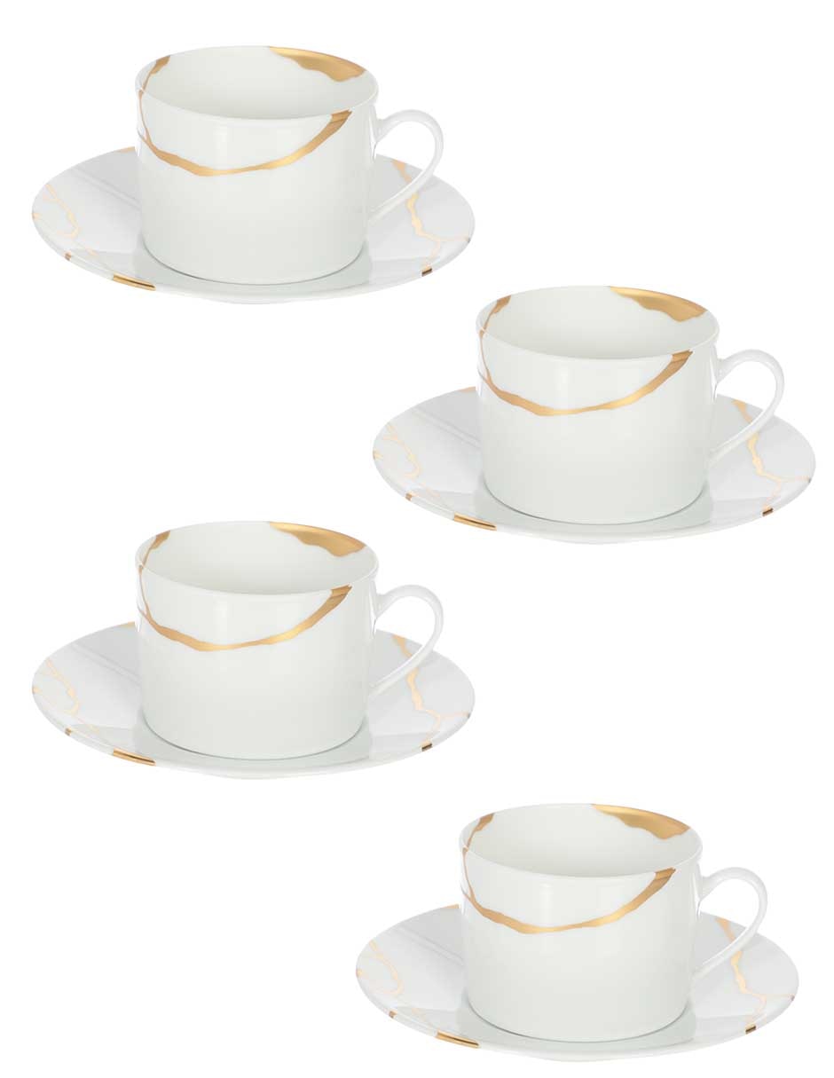 Set de tazas terno Kintsugi 8 piezas