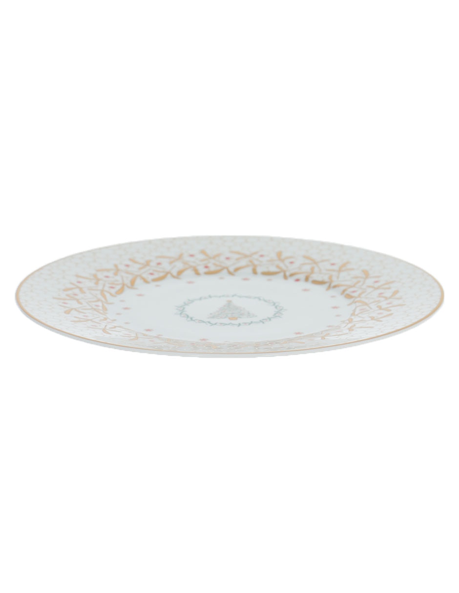 Plato ensalada Noel de porcelana