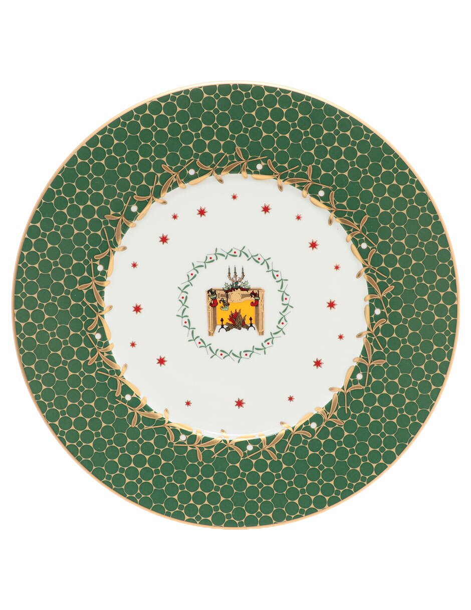 Set platos Noel de porcelana 4 piezas 3