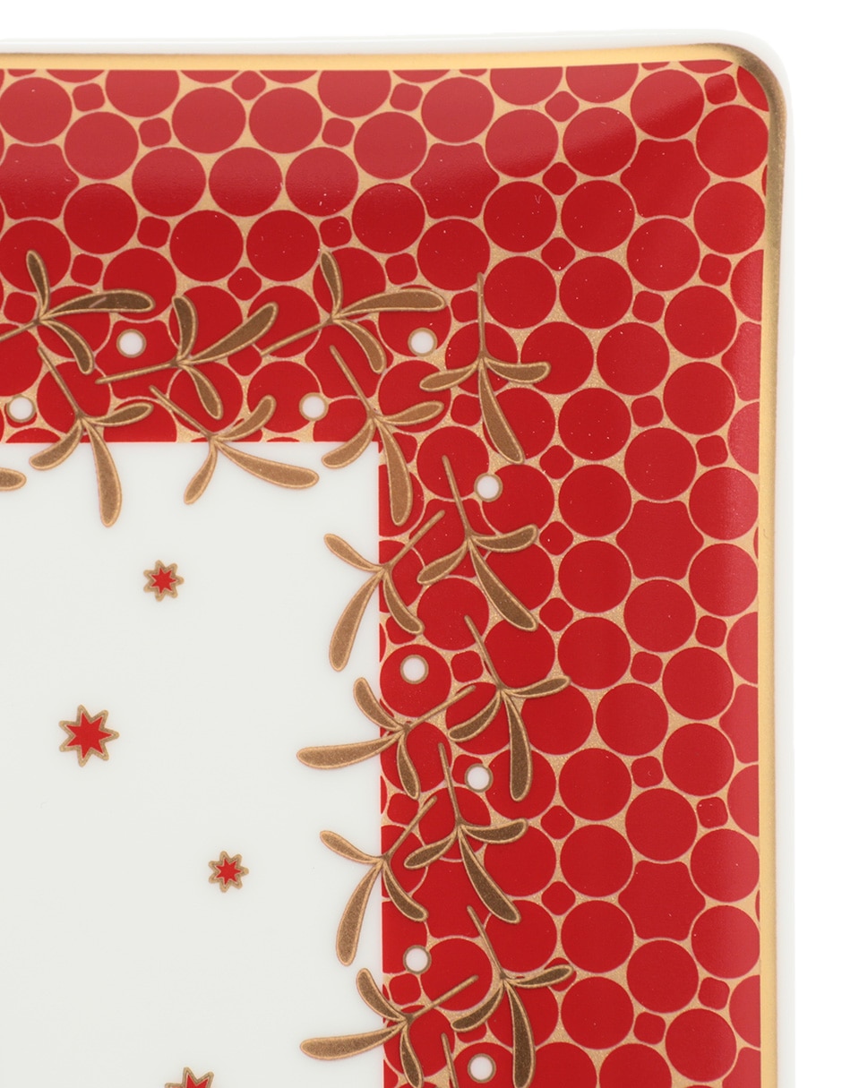 Bandeja decorativa Noel de porcelana 3