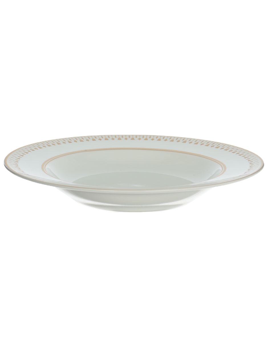 Plato sopa Soleil Levant de porcelana