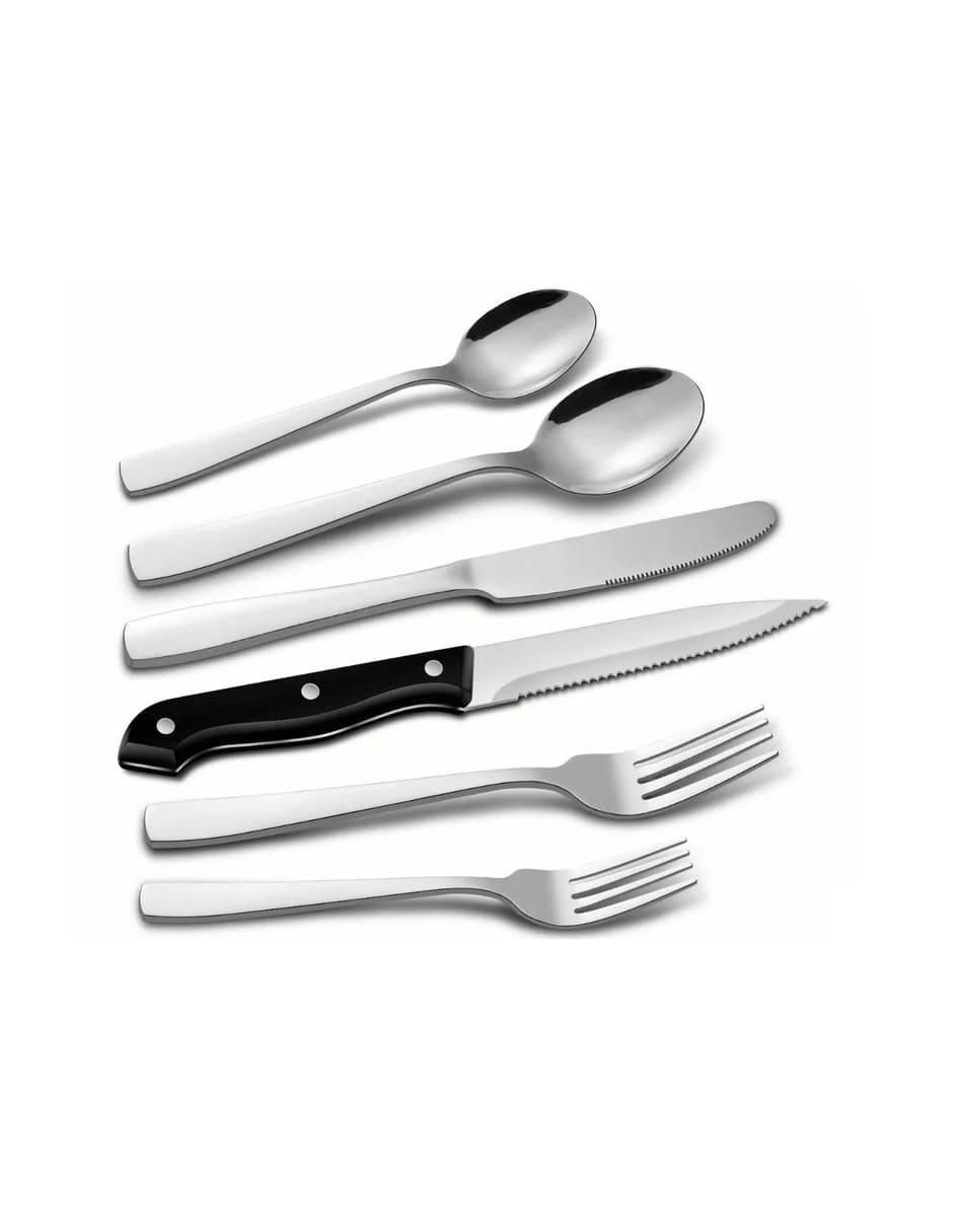Set cubiertos acero 48 piezas 2