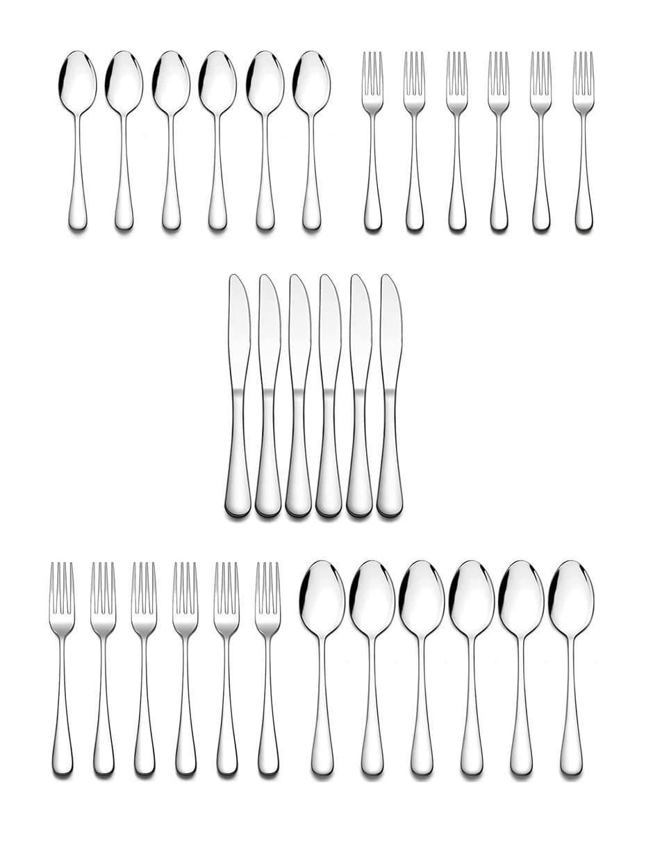 Set cubiertos de acero inoxidable 30 piezas Set cubiertos de acero inoxidable 30 piezas