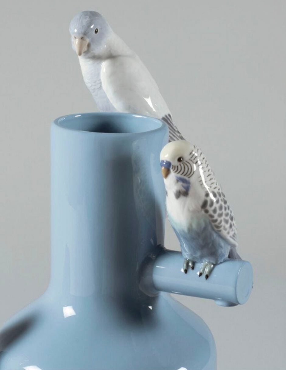 Escultura Lladró Parrot Parade de porcelana