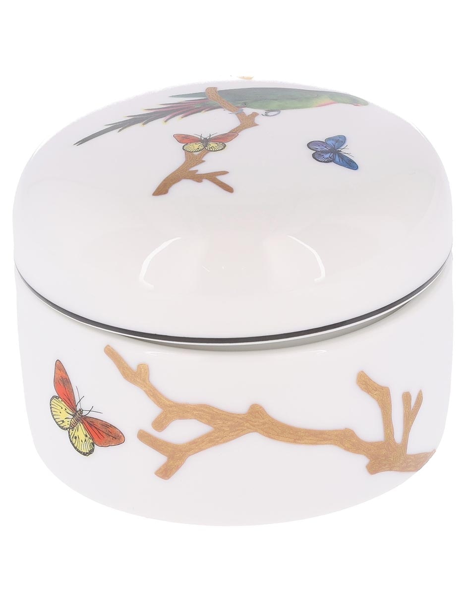 Contenedor Bernardaud Aux Oiseaux de porcelana