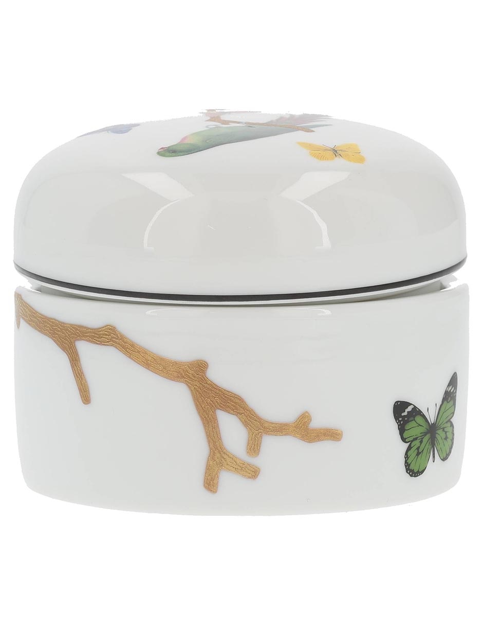 Contenedor Bernardaud Aux Oiseaux de porcelana