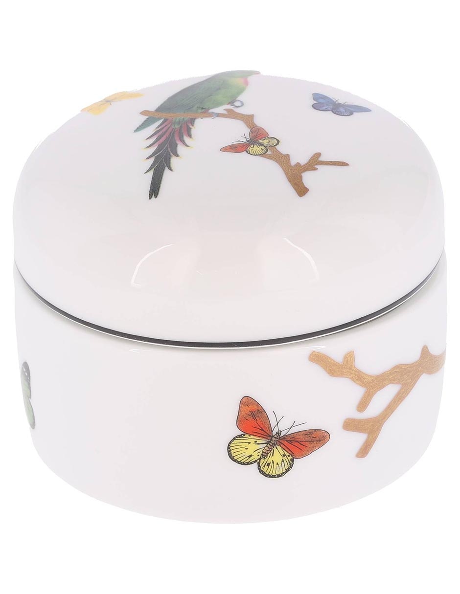 Contenedor Bernardaud Aux Oiseaux de porcelana