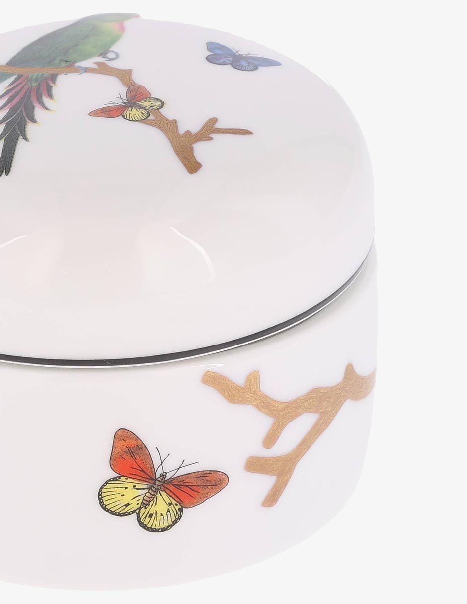 Contenedor Bernardaud Aux Oiseaux de porcelana