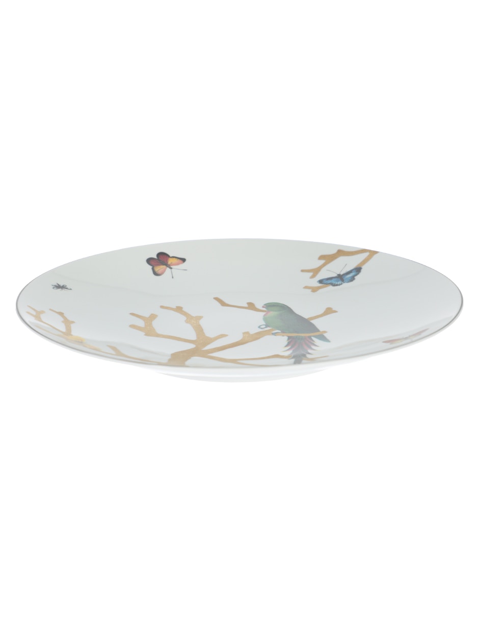 Plato trinche Aux Oiseaux de porcelana
