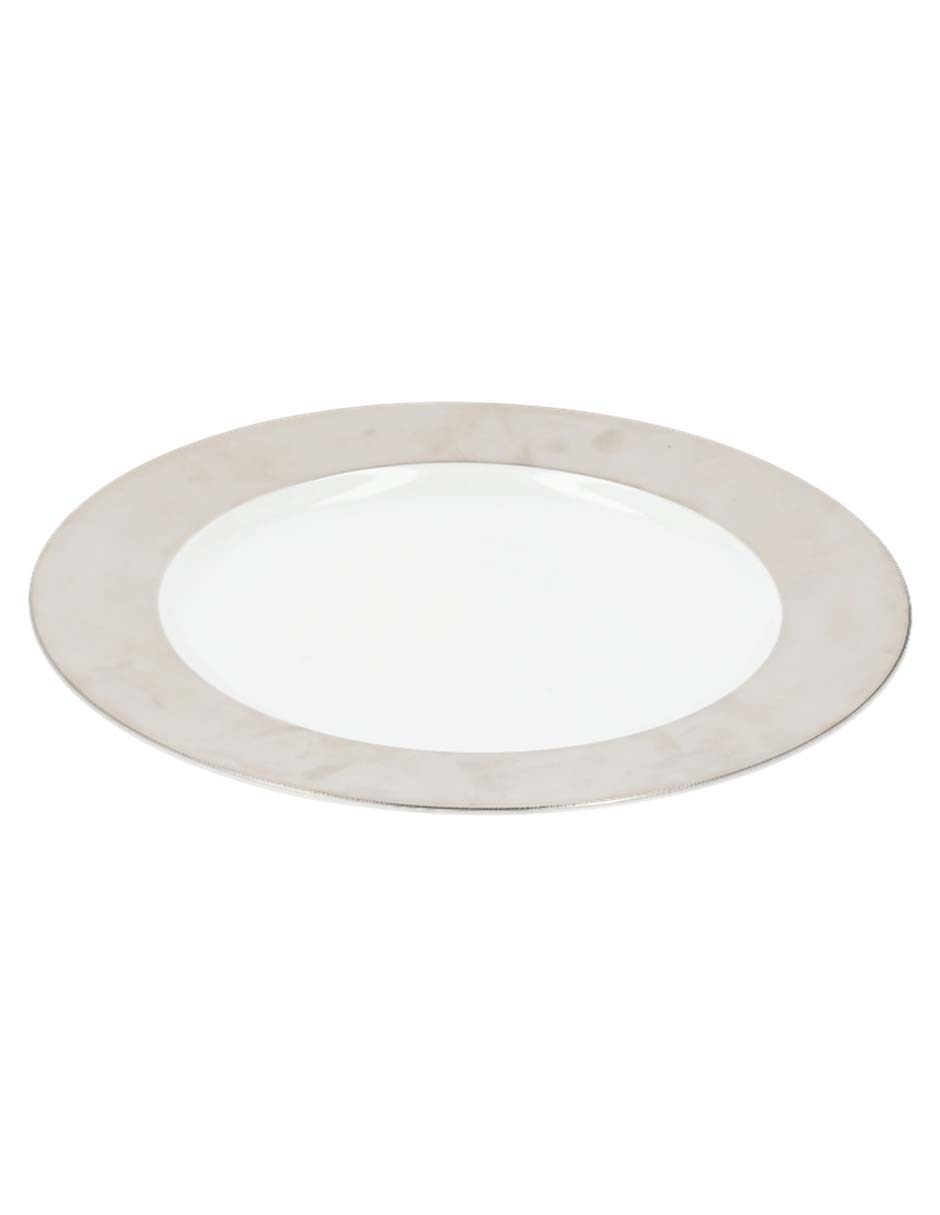 Platón Bernardaud Dune Platine de porcelana