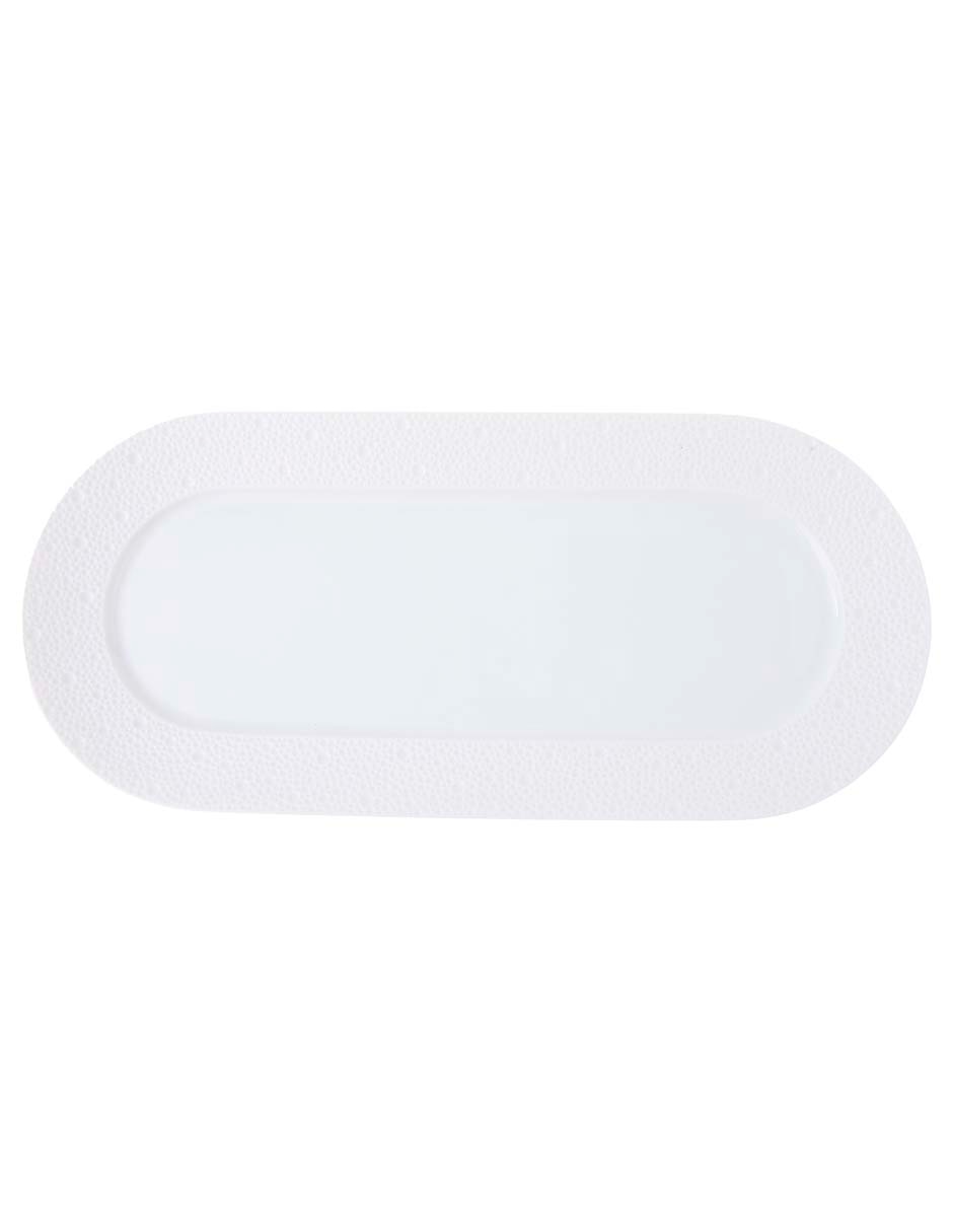 Platon 38 cm ecume blanc