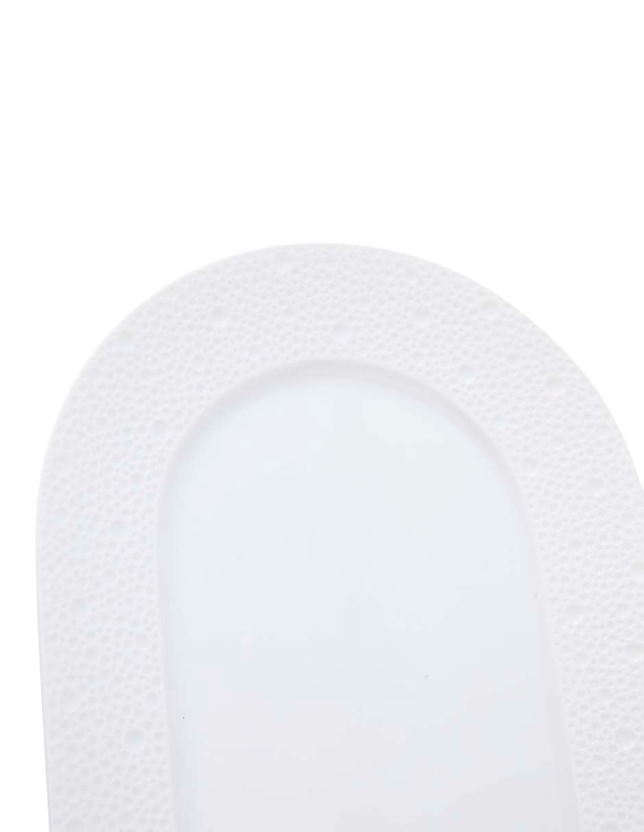 Platon 38 cm ecume blanc