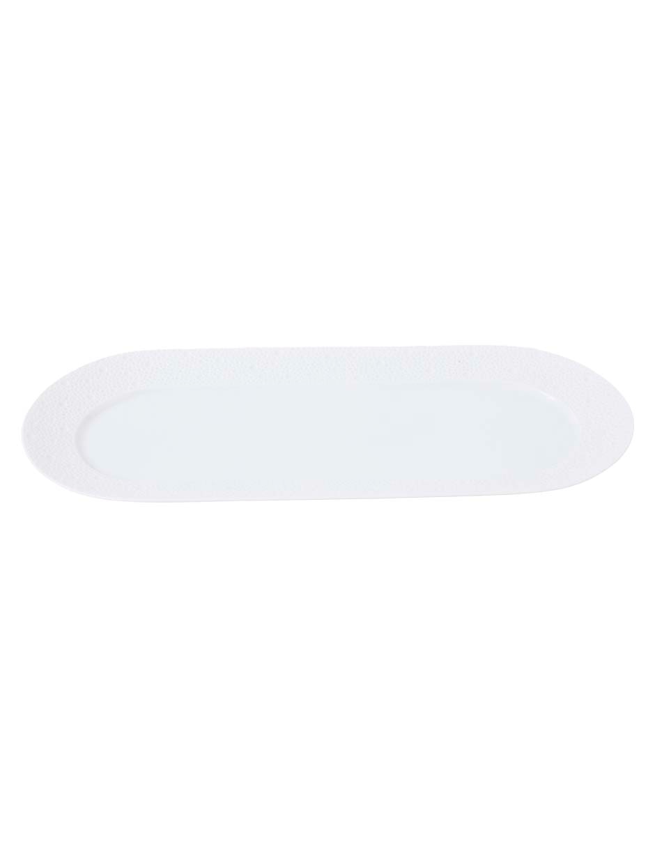 Platon 38 cm ecume blanc