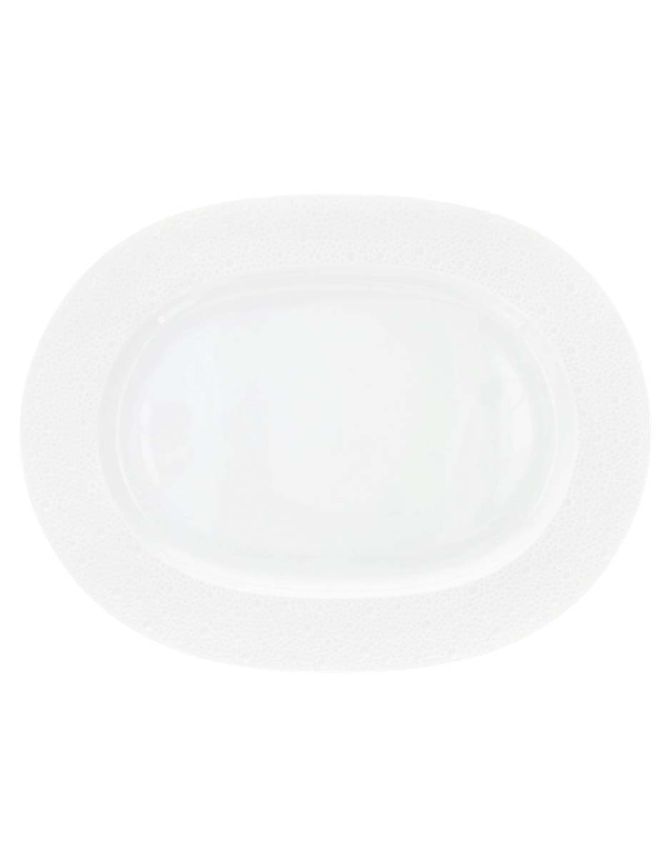 Platon ovalado m ecume blanc