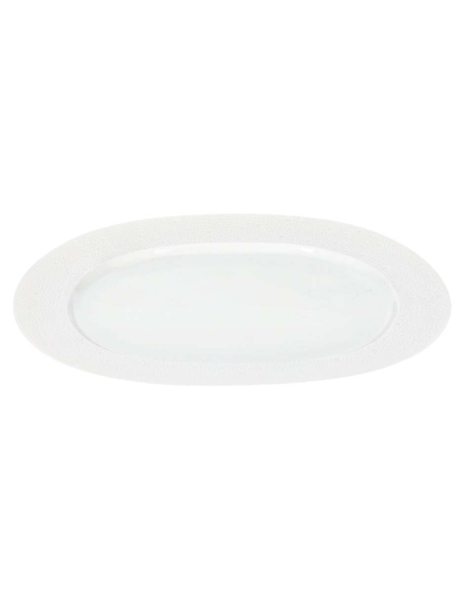 Platon ovalado m ecume blanc