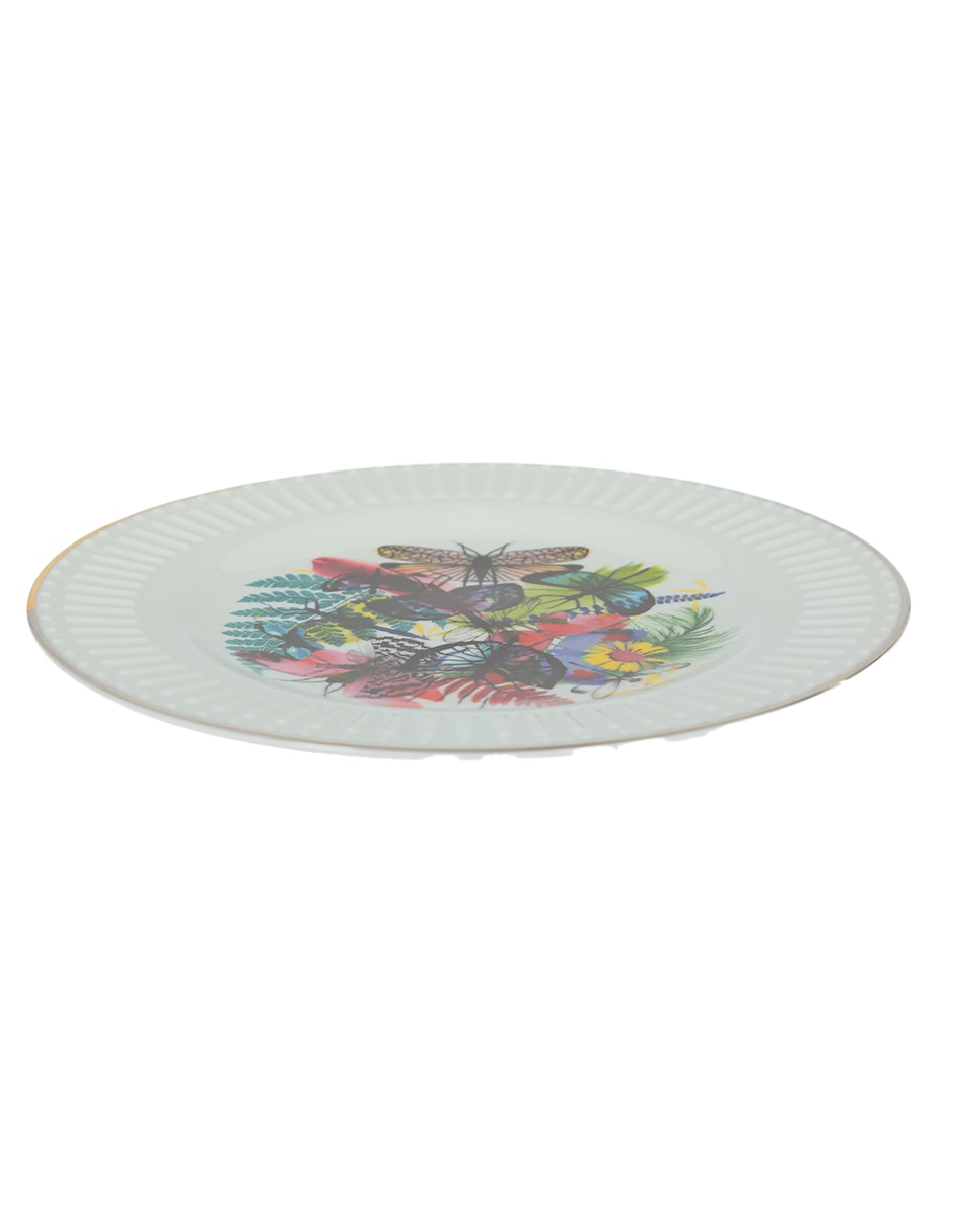 Plato postre Caribe de porcelana