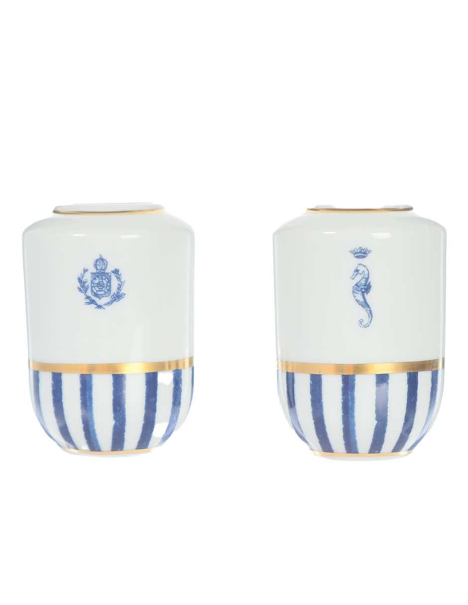 Set salero y pimentero Transatlántica de porcelana