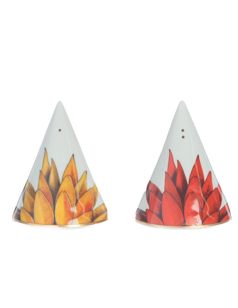 Set salero y pimentero Amazonia de porcelana