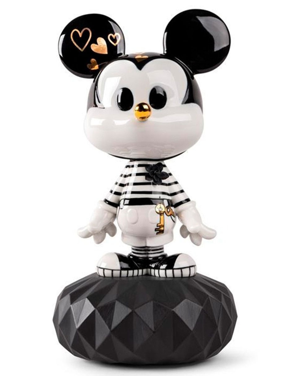 Escultura Mickey in black de porcelana