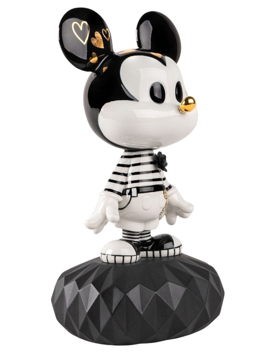 Escultura Mickey in black de porcelana