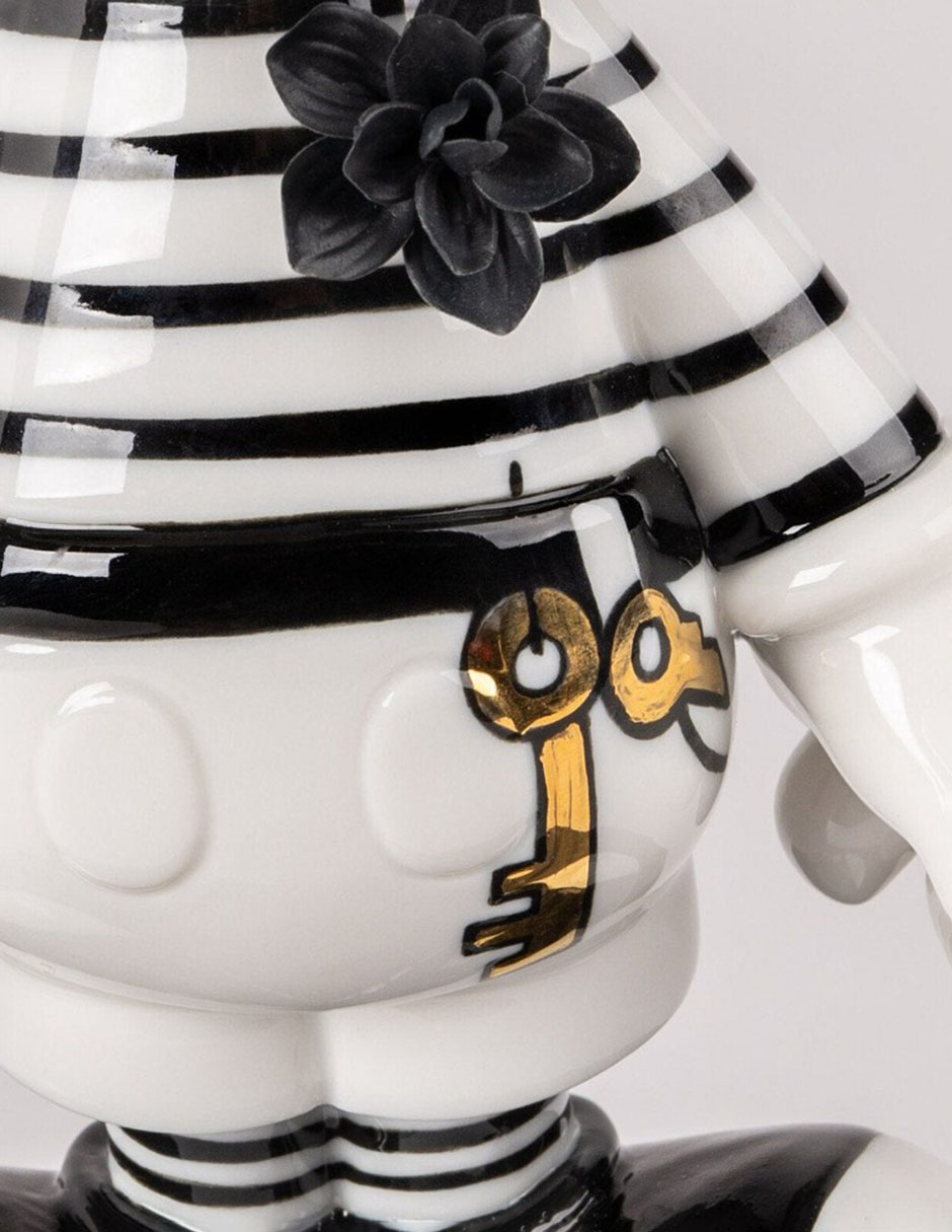 Escultura Mickey in black de porcelana