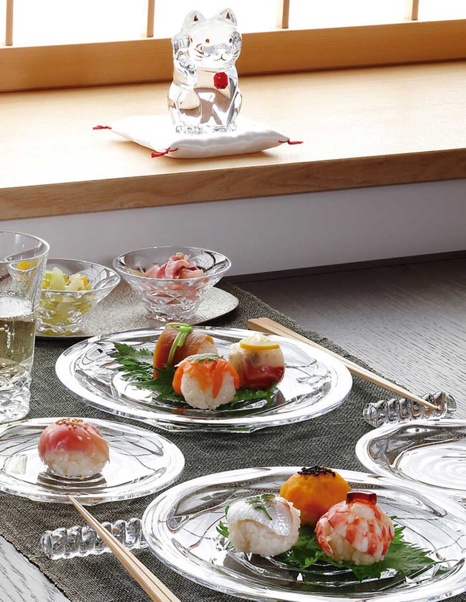 Plato postre Swing de cristal 2