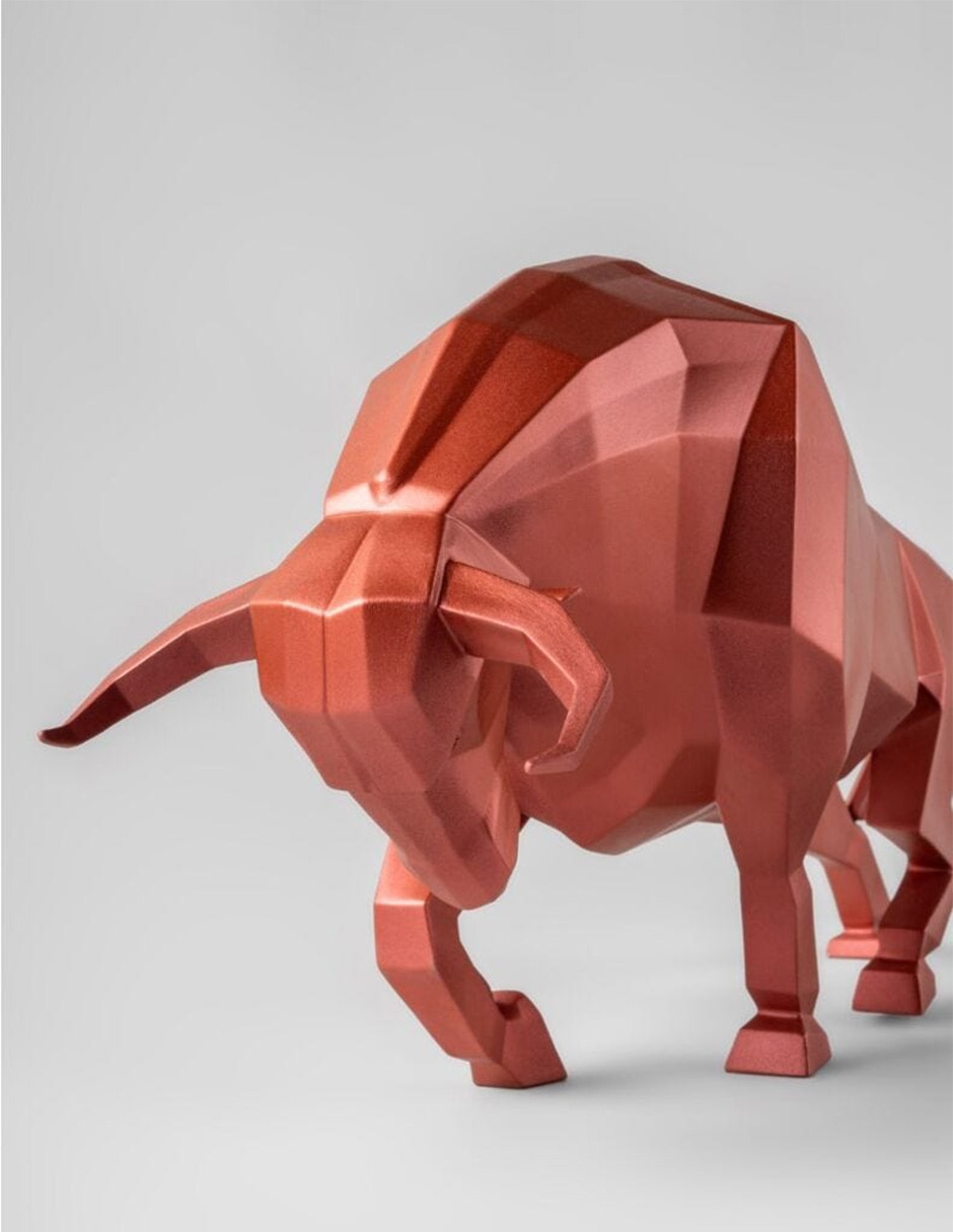 Escultura Lladró Bull de porcelana